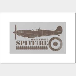 RAF Spitfire Battle of Britain (distressed) Posters and Art